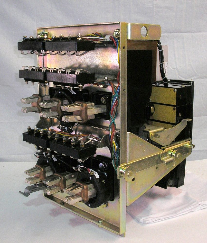 A Metal Box With Electrical Components On It